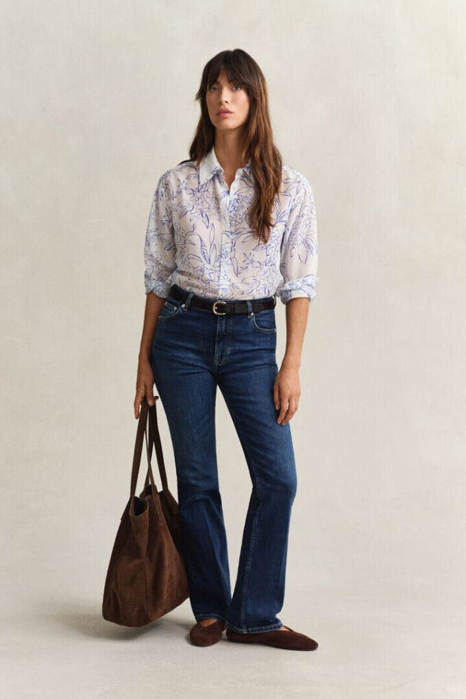 Floral Cotton Silk Shirt Floral Cotton Silk Shirt