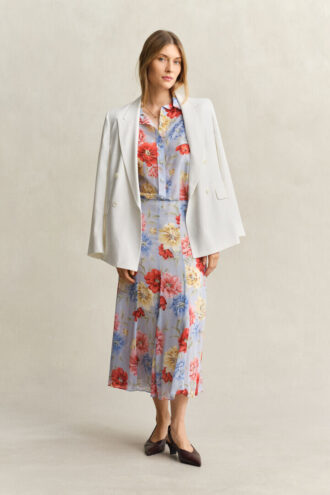Floral Cotton Silk Shirt