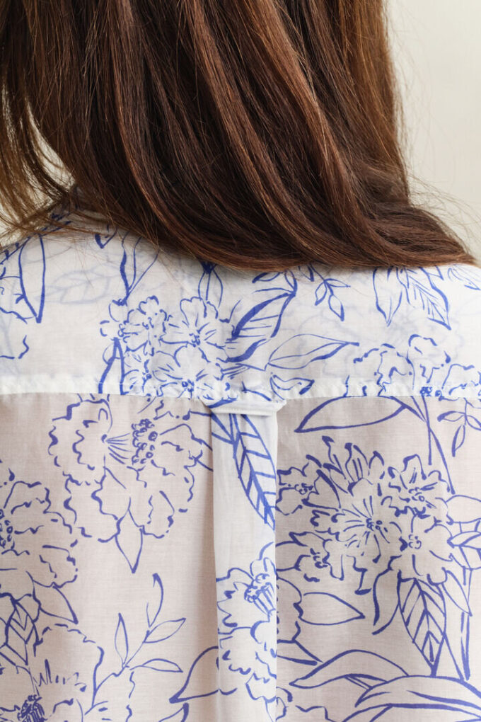 Floral Cotton Silk Shirt Floral Cotton Silk Shirt