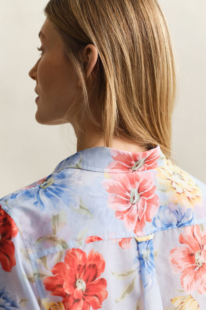 Floral Cotton Silk Shirt Floral Cotton Silk Shirt