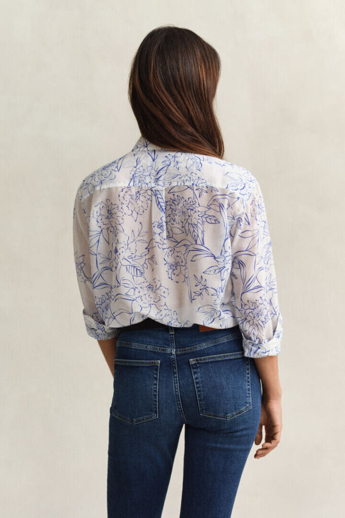 Floral Cotton Silk Shirt Floral Cotton Silk Shirt