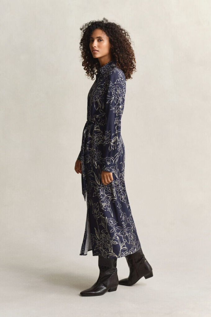 Floral Print Shirt Dress