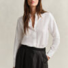 Frilly Linen Blend Blouse Frilly Linen Blend Blouse