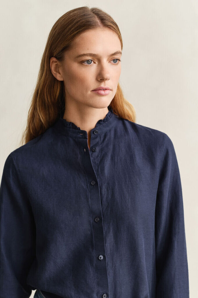 Frilly Linen Blend Blouse Frilly Linen Blend Blouse