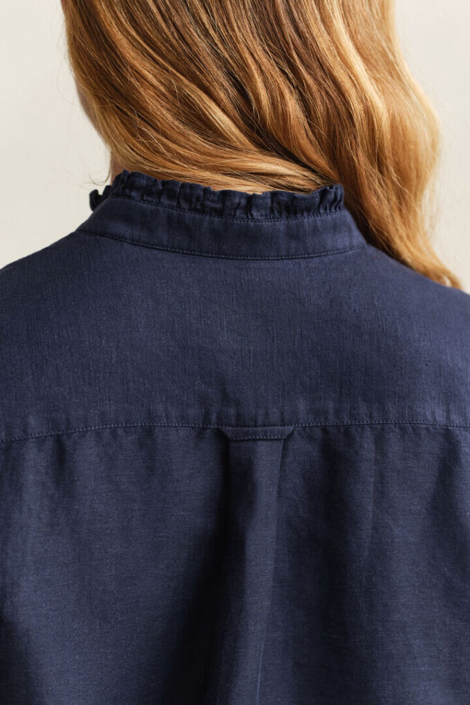 Frilly Linen Blend Blouse Frilly Linen Blend Blouse
