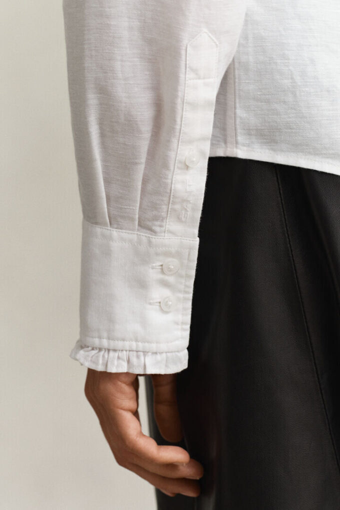 Frilly Linen Blend Blouse Frilly Linen Blend Blouse