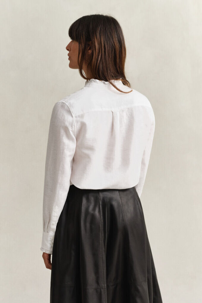 Frilly Linen Blend Blouse Frilly Linen Blend Blouse