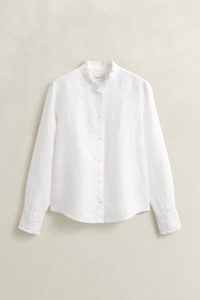 Frilly Linen Blend Blouse Frilly Linen Blend Blouse