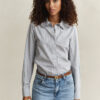 Frilly Striped Cotton Shirt