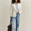 Frilly Striped Cotton Shirt