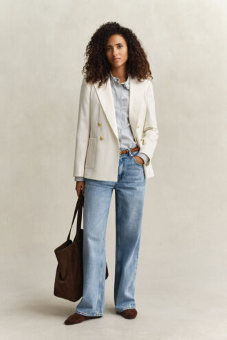 Frilly Striped Cotton Shirt Frilly Striped Cotton Shirt