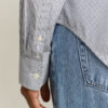 Frilly Striped Cotton Shirt