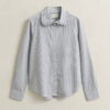 Frilly Striped Cotton Shirt