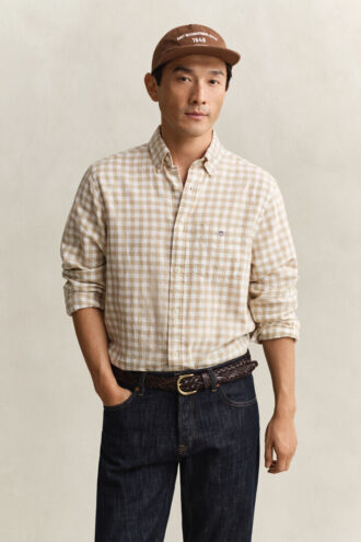 Gingham Linen Blend Shirt Gingham Linen Blend Shirt