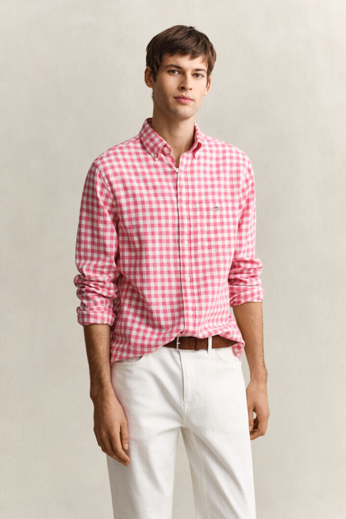 Gingham Linen Blend Shirt Gingham Linen Blend Shirt