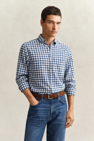 Gingham Linen Blend Shirt Gingham Linen Blend Shirt