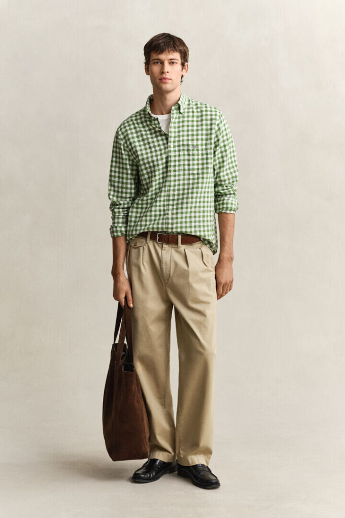 Gingham Linen Blend Shirt Gingham Linen Blend Shirt
