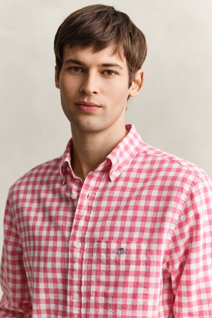 Gingham Linen Blend Shirt Gingham Linen Blend Shirt