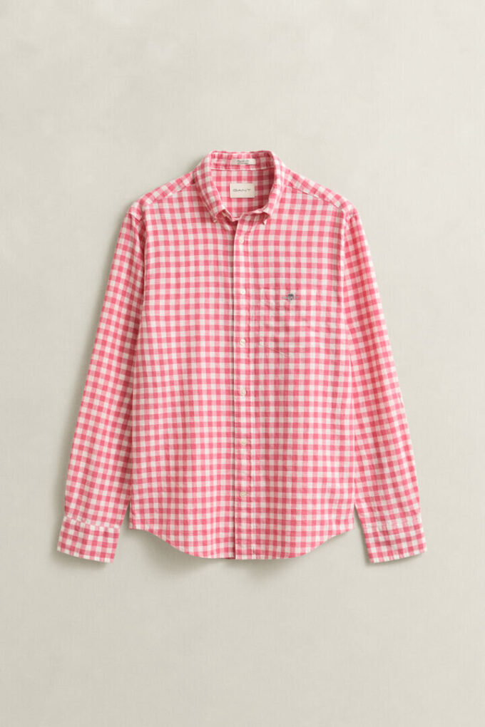 Gingham Linen Blend Shirt Gingham Linen Blend Shirt