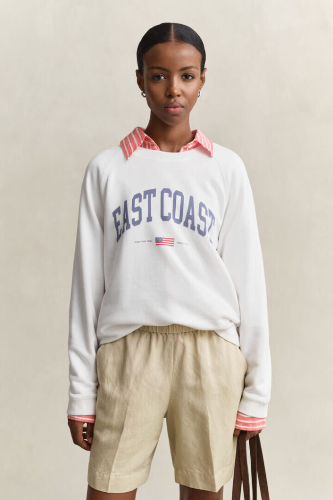 Graphic Print Crew Neck Sweatshirt