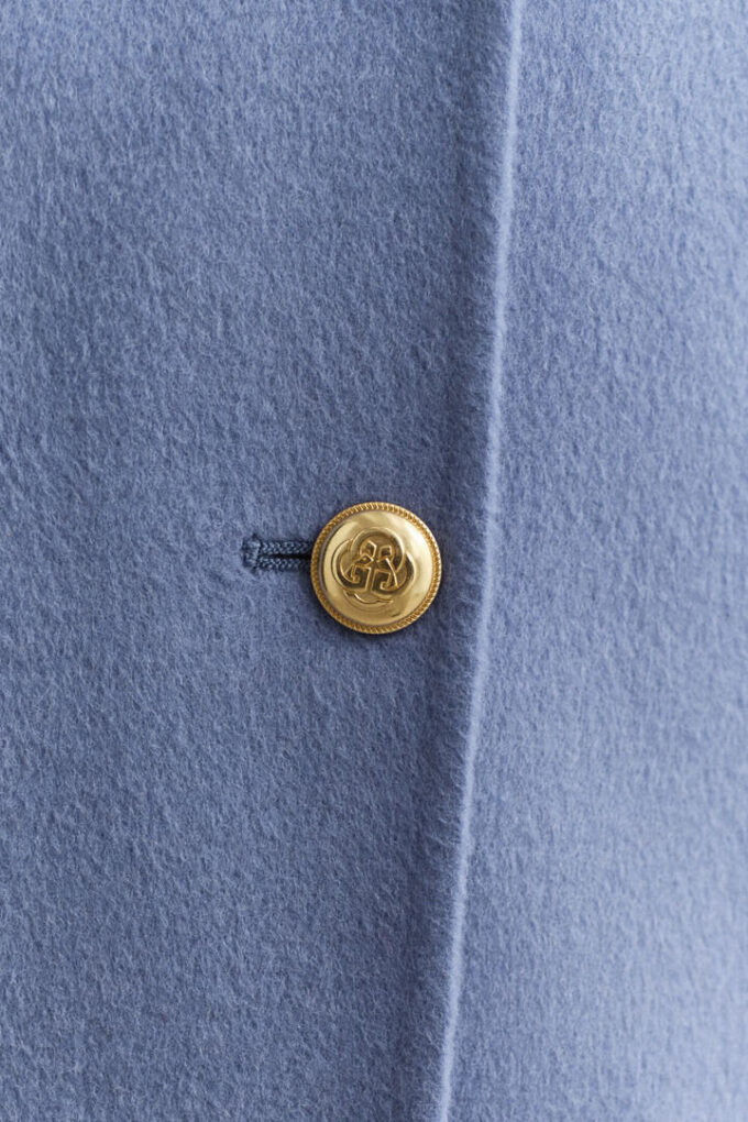 Handstitched Detail Pea Coat Handstitched Detail Pea Coat