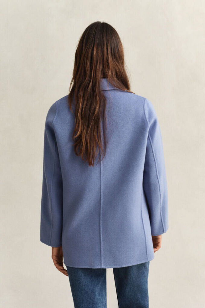Handstitched Detail Pea Coat Handstitched Detail Pea Coat