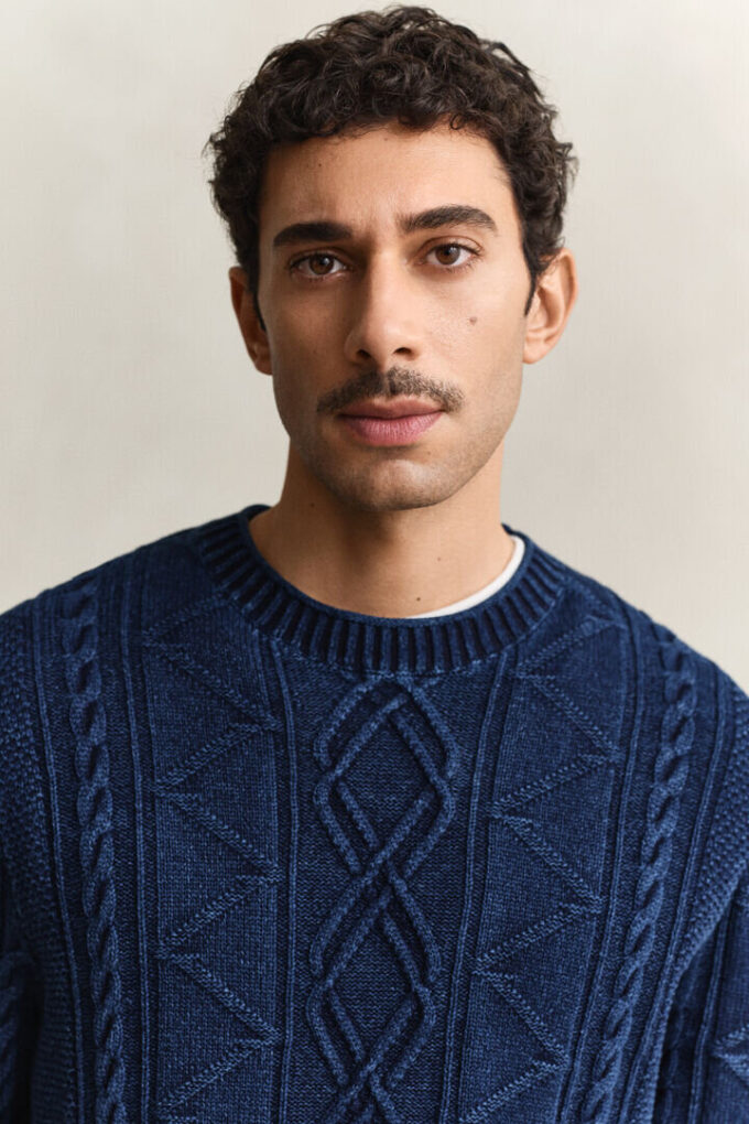 Indigo Cable Knit Sweater Indigo Cable Knit Sweater