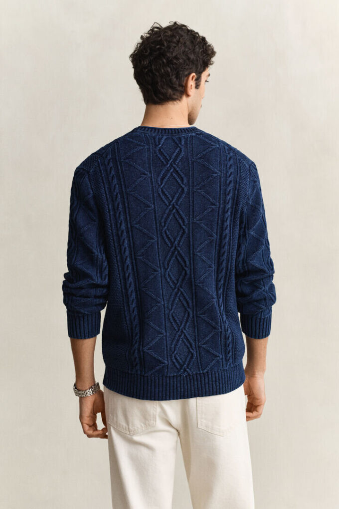 Indigo Cable Knit Sweater Indigo Cable Knit Sweater