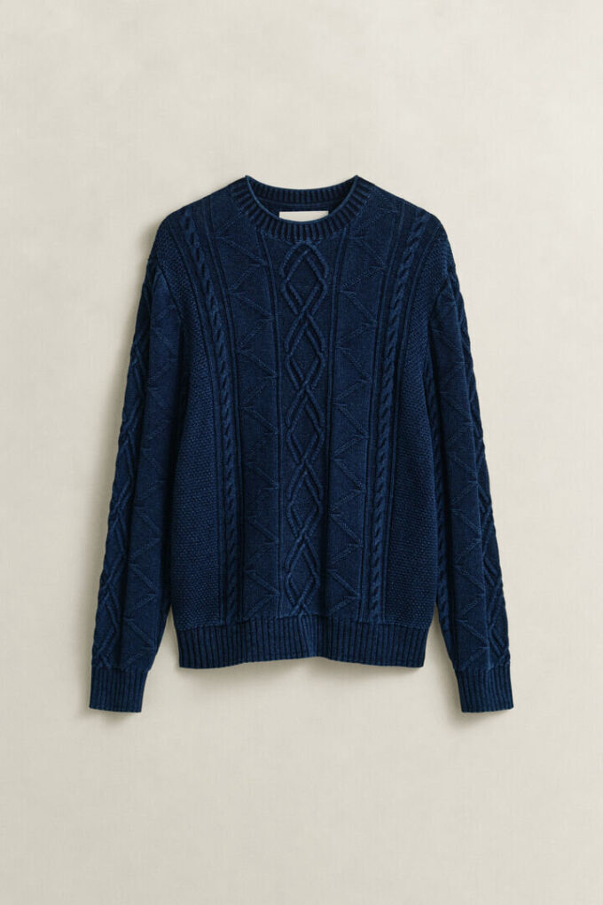 Indigo Cable Knit Sweater Indigo Cable Knit Sweater