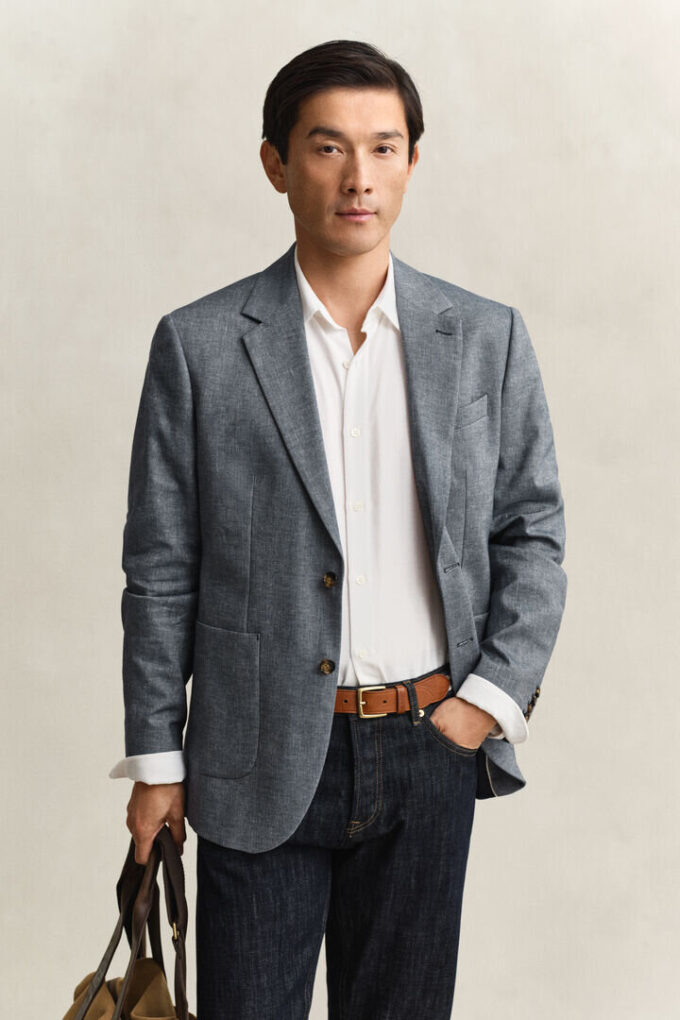 Indigo Herringbone Suit Jacket Indigo Herringbone Suit Jacket