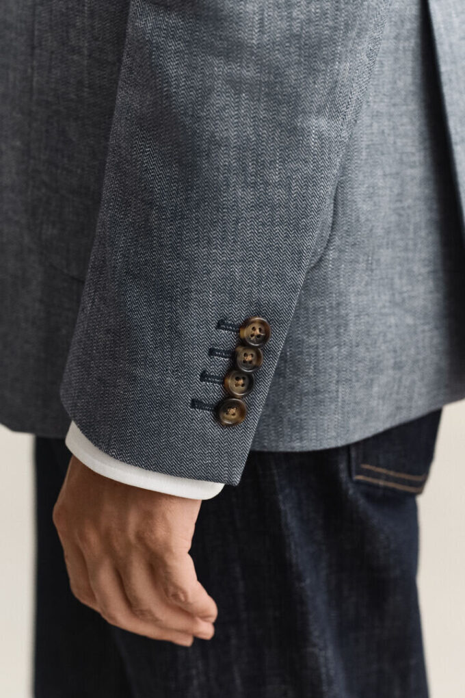 Indigo Herringbone Suit Jacket Indigo Herringbone Suit Jacket