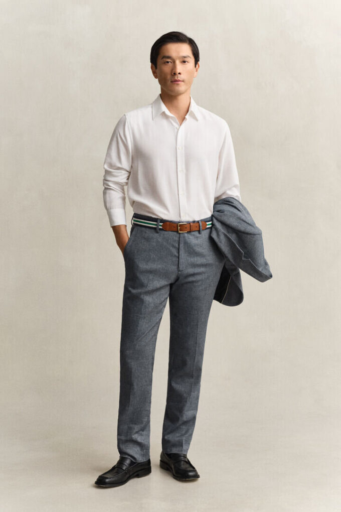 Indigo Herringbone Suit Pants Indigo Herringbone Suit Pants