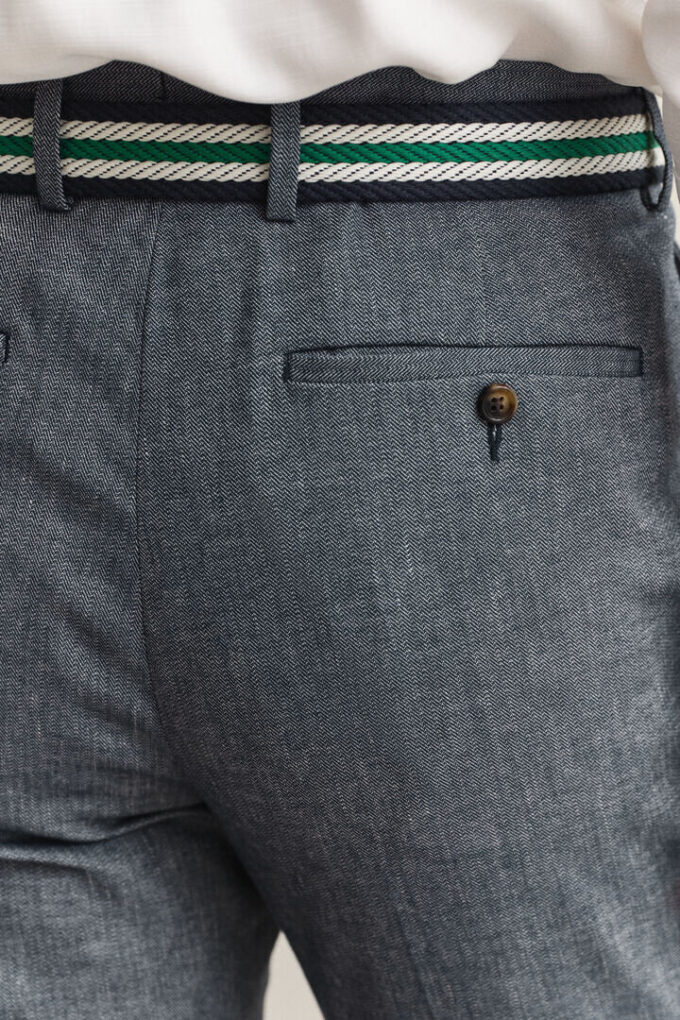 Indigo Herringbone Suit Pants Indigo Herringbone Suit Pants
