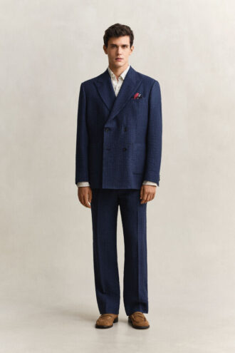 Indigo Seersucker Suit Jacket