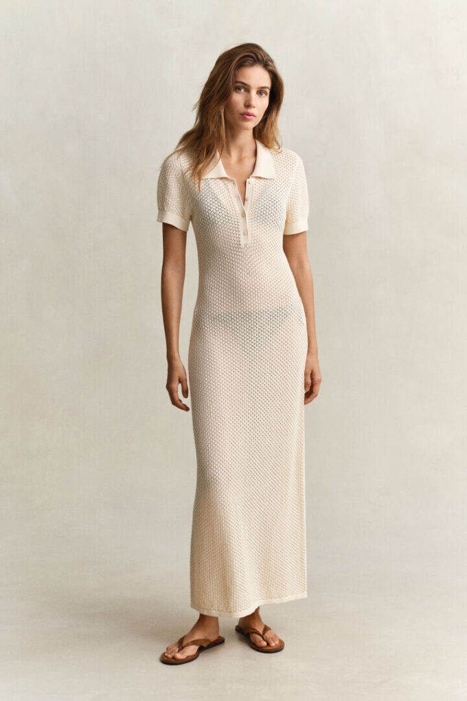 Lace Knit Rugger Dress Lace Knit Rugger Dress