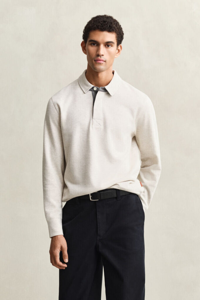 Light Sacker Rib Polo Sweatshirt Light Sacker Rib Polo Sweatshirt