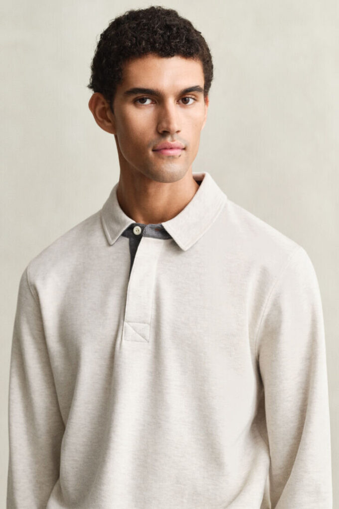 Light Sacker Rib Polo Sweatshirt Light Sacker Rib Polo Sweatshirt