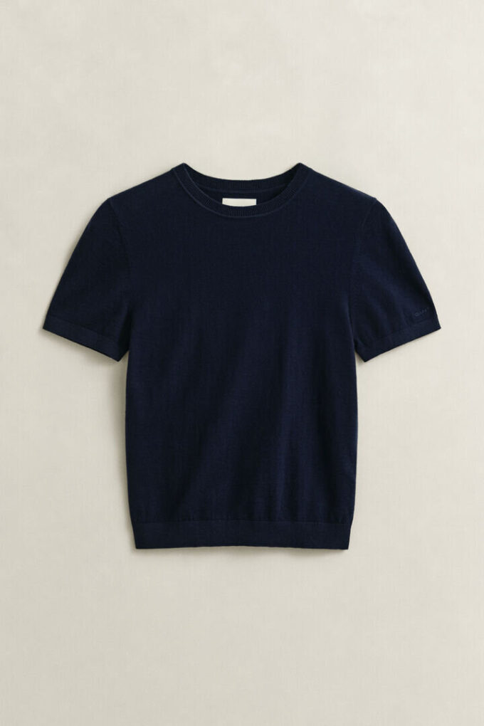 Lightweight Knit Short Sleeve Crew Neck Sweater Lightweight Knit Short Sleeve Crew Neck Sweater