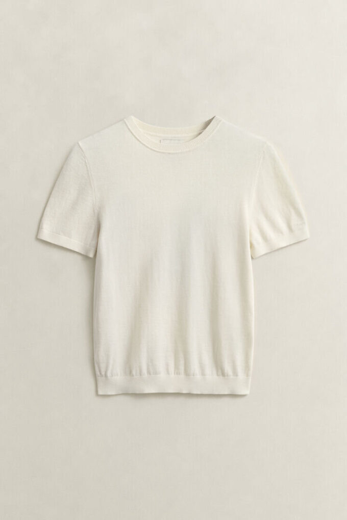 Lightweight Knit Short Sleeve Crew Neck Sweater Lightweight Knit Short Sleeve Crew Neck Sweater