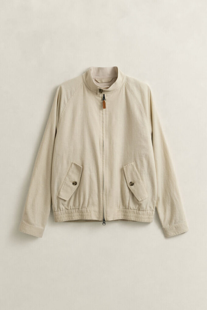 Linen Blend Harrington Jacket Linen Blend Harrington Jacket