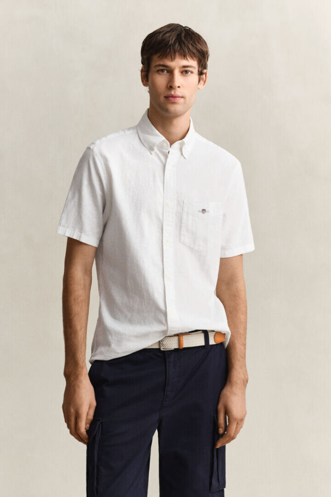 Linen Blend Short Sleeve Shirt Linen Blend Short Sleeve Shirt