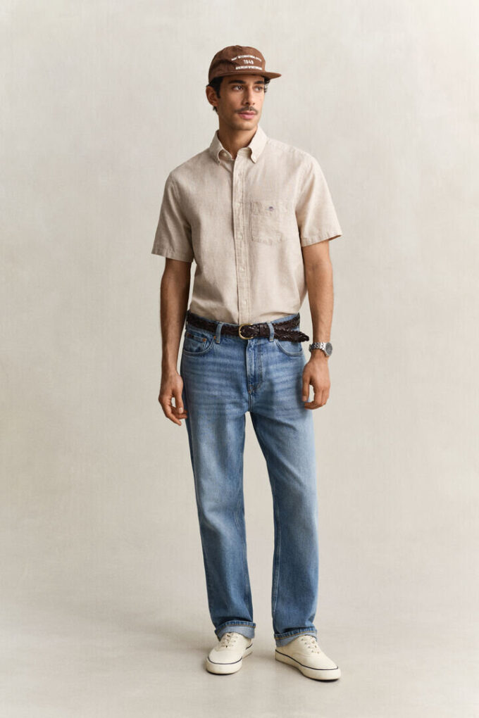 Linen Blend Short Sleeve Shirt Linen Blend Short Sleeve Shirt