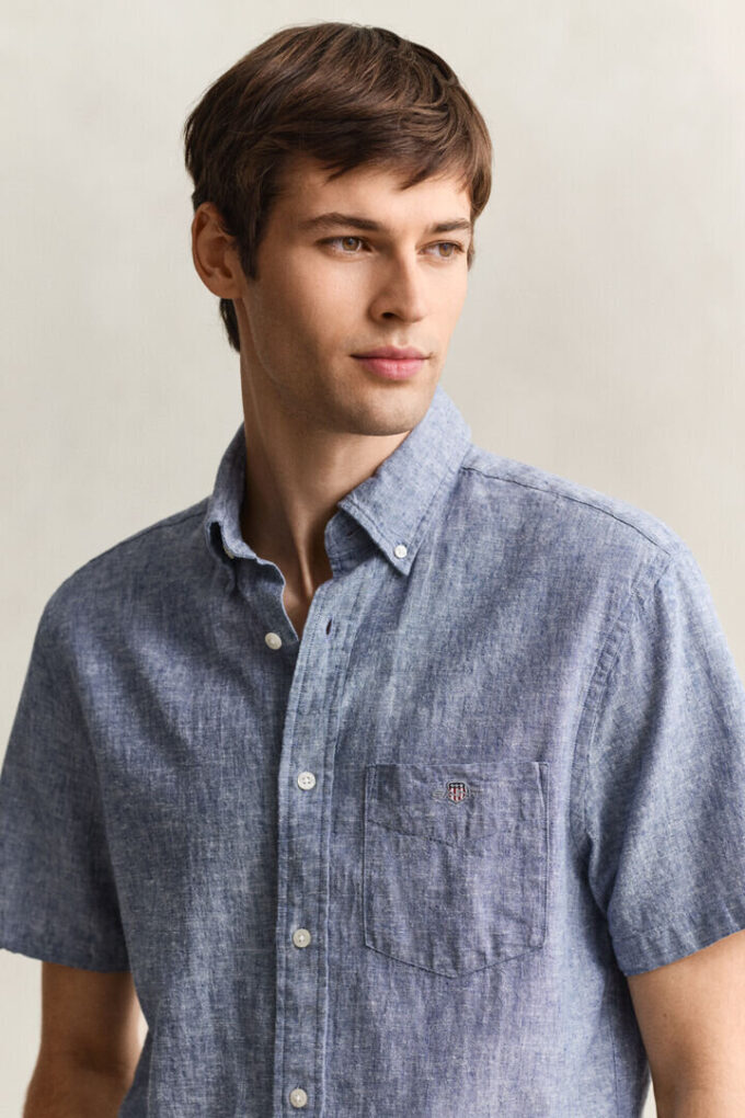 Linen Blend Short Sleeve Shirt Linen Blend Short Sleeve Shirt