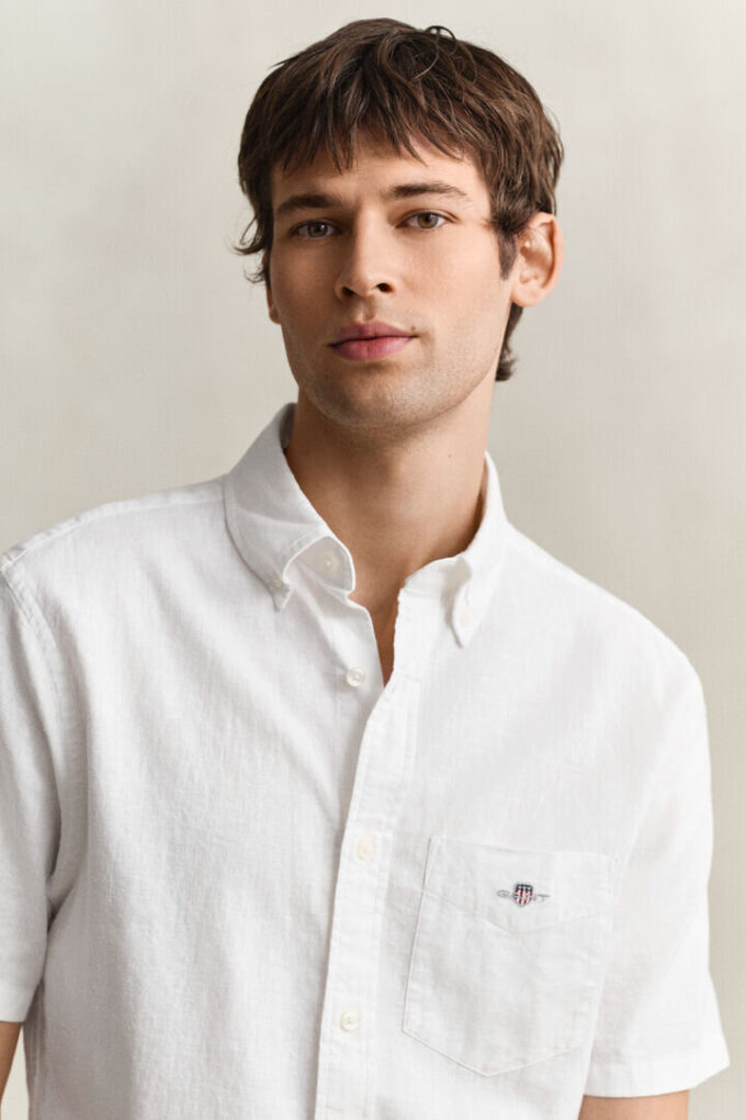 Linen Blend Short Sleeve Shirt Linen Blend Short Sleeve Shirt