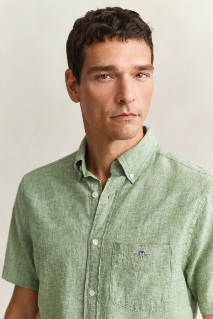 Linen Blend Short Sleeve Shirt Linen Blend Short Sleeve Shirt