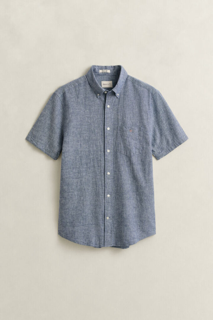 Linen Blend Short Sleeve Shirt Linen Blend Short Sleeve Shirt