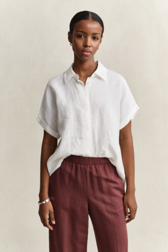 Linen Cap Sleeve Shirt Linen Cap Sleeve Shirt