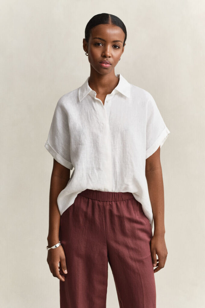 Linen Cap Sleeve Shirt Linen Cap Sleeve Shirt