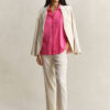 Linen Cap Sleeve Shirt