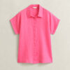 Linen Cap Sleeve Shirt